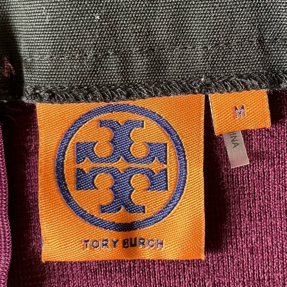 Tory Burch Elegant Purple Wool Blend Pencil Skirt with Pockets Medium - Picture 4 of 5